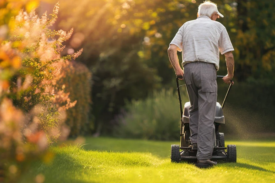 lawn mowing set