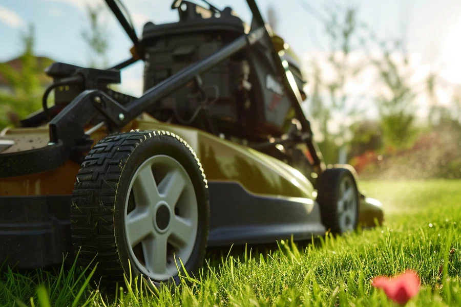 lawn mowing set