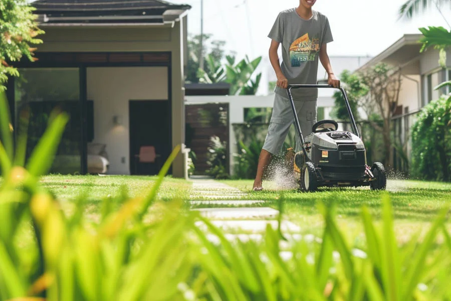 self propelled battery mower